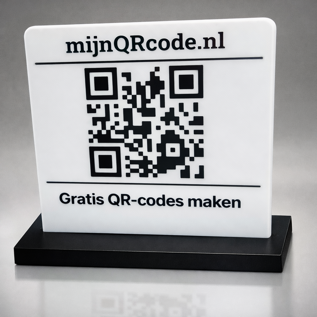 QR-code bord met standaard